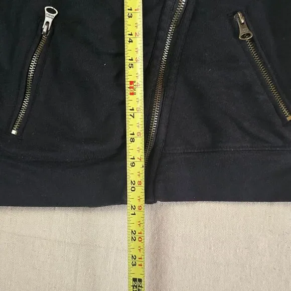Vintage Banana Republic Women's Black Cross Zip Sweater XS | Retro Style Cozy - Picture 5 of 11